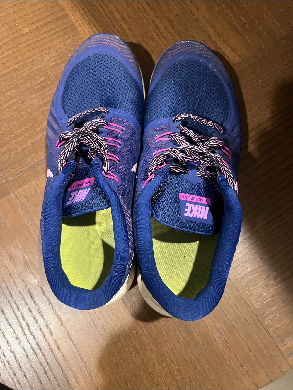 Nike Free 5.0 Blue Pink Running Shoes Women’s Size 9 - Picture 4 of 5